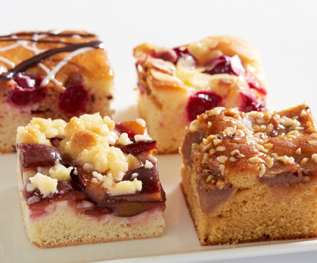 Messestand Mini-Blechkuchenschnitten