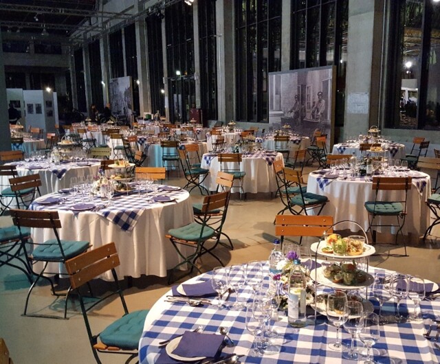 Bayern Empfang Abendessen Buffet Museum Wei&szlig;-Blau
