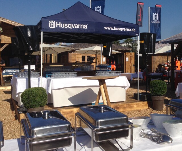 Messestand Freigel&auml;nde Grillen Buffet