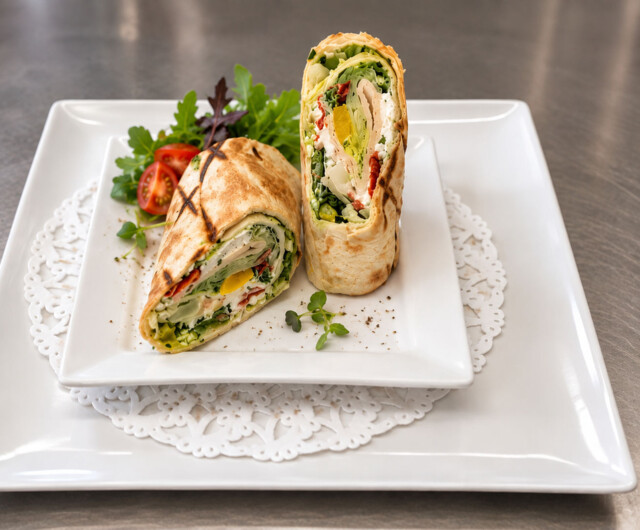 Wrap mit Schinken und K&auml;se